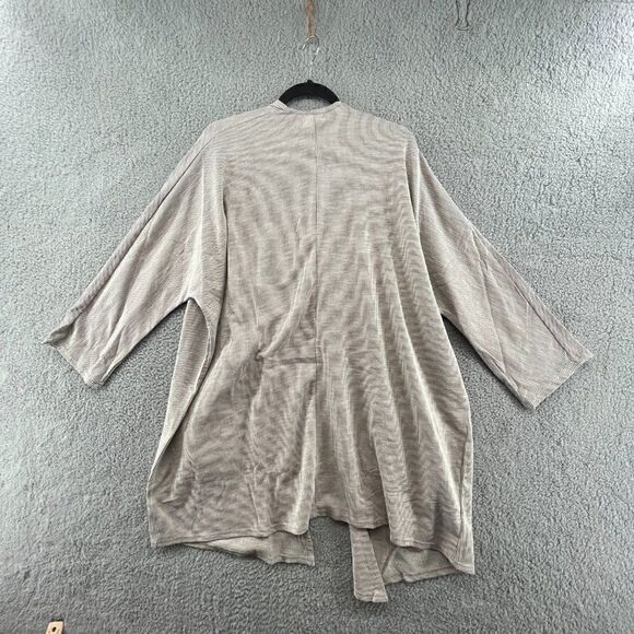 NWT DONNI Sandwash Stripe Ribbed Long Open Front Cardigan Sweater Women’s OS - Picture 9 of 12